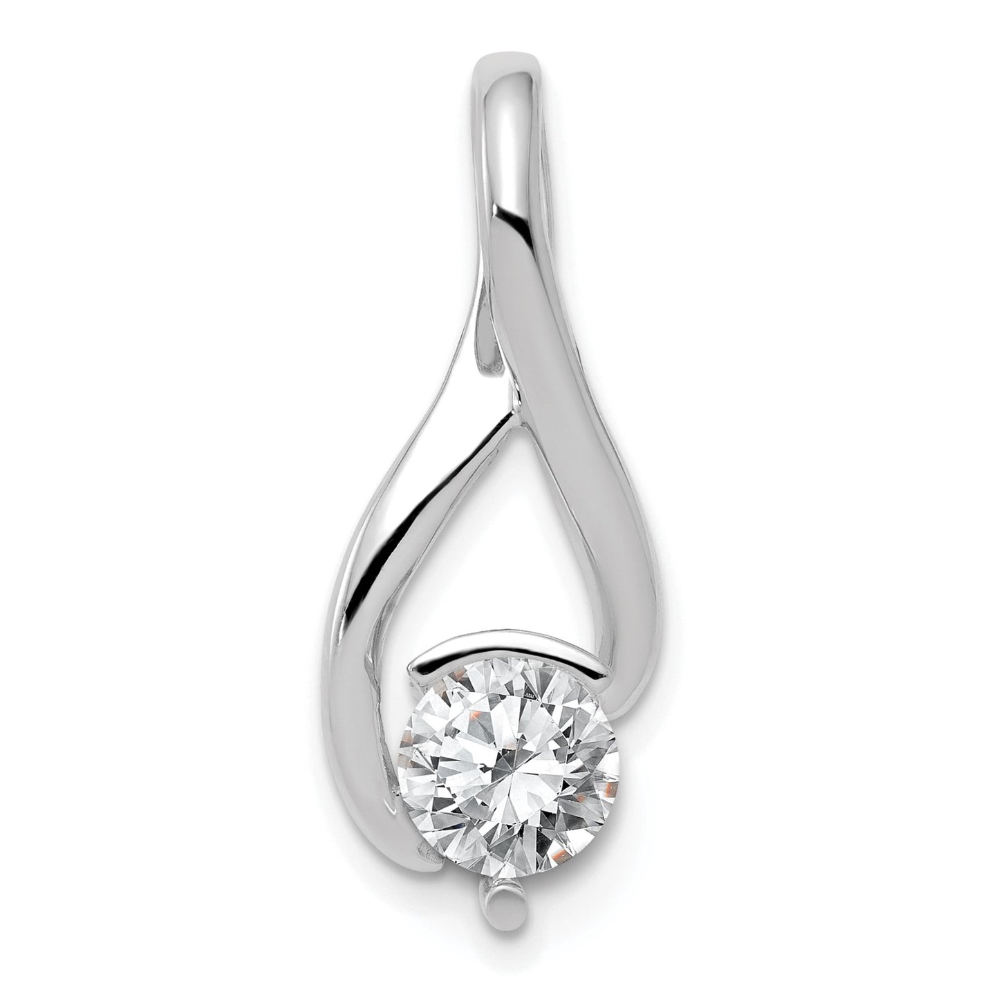 14k White Gold Holds 6.5mm Stone Fancy Slide Mounting Fits up to 3mm Regular/6mm Fancy or Reversible Omega