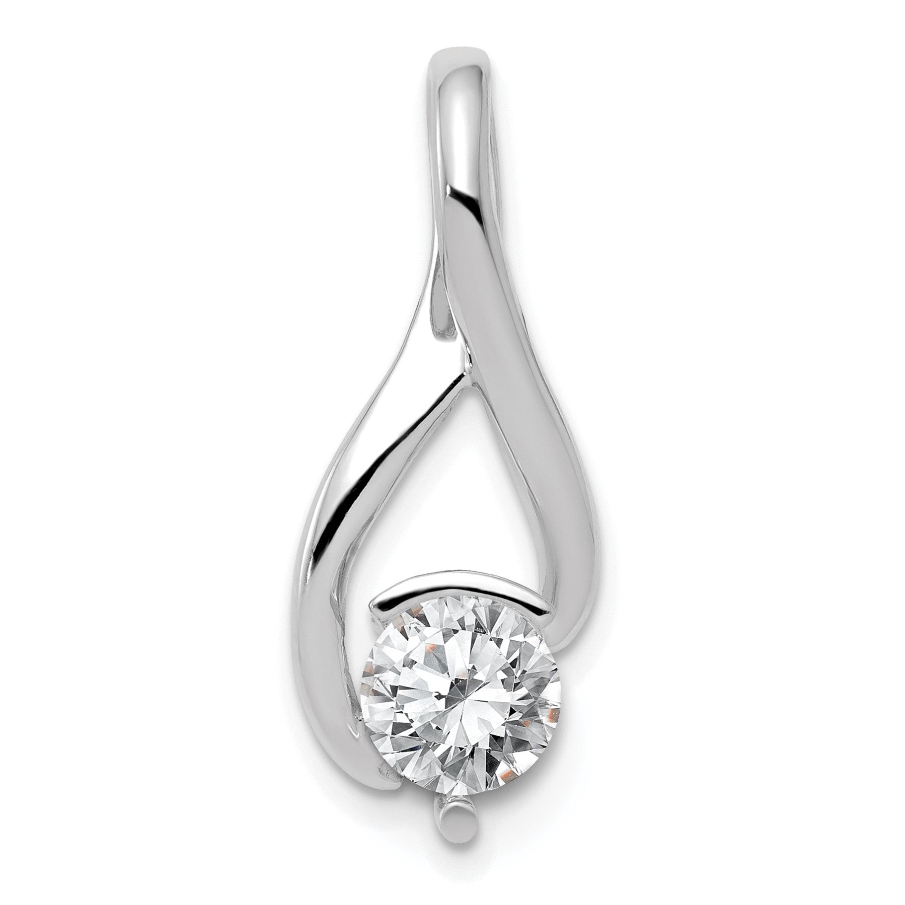 14k White Gold Holds 6.5mm Stone Fancy Slide Mounting Fits up to 3mm Regular/6mm Fancy or Reversible Omega