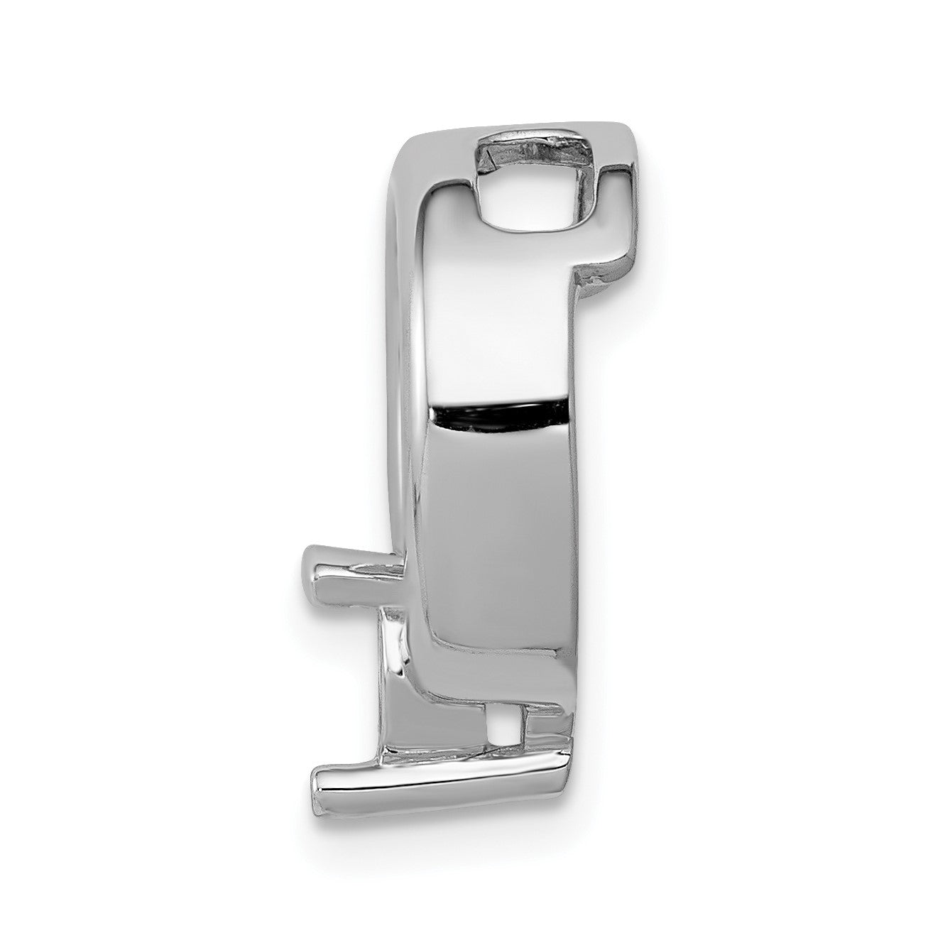 14k White Gold Holds 4mm Stone Circle Chain Slide Mounting