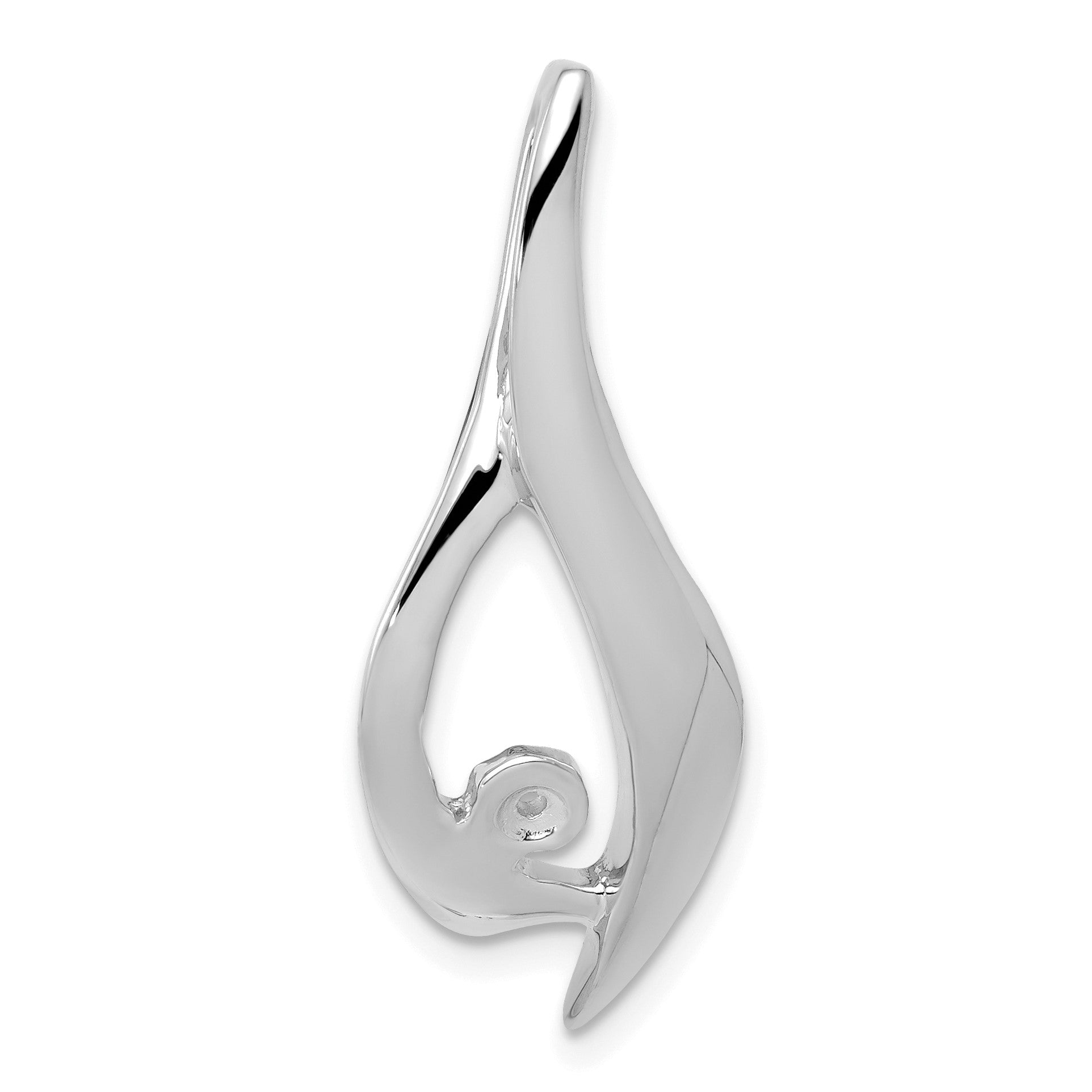 14k White Gold Fancy Peg-Set Diamond Slide Mounting Fits up to 4mm Regular/6mm Fancy or Reversible Omega