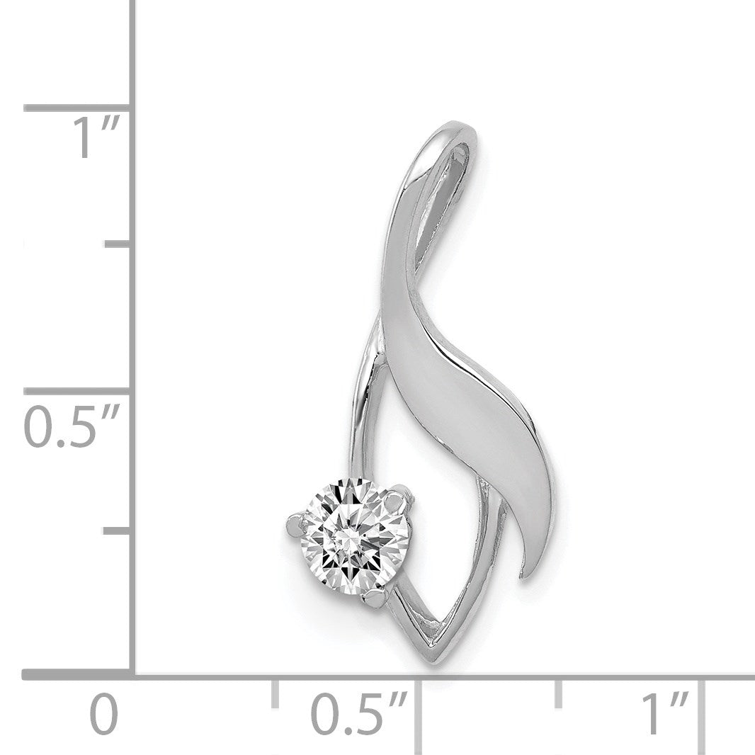 14k White Gold Holds 4mm Stone Fancy Slide Mounting Fits up to 2mm Regular/6mm Fancy or Reversible Omega