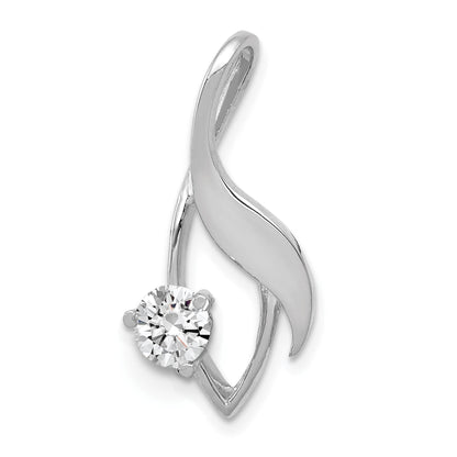 14k White Gold Holds 4mm Stone Fancy Slide Mounting Fits up to 2mm Regular/6mm Fancy or Reversible Omega