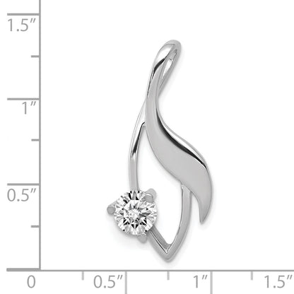 14k White Gold Holds 5mm Stone Fancy Slide Mounting Fits up to 2mm Regular/3mm Fancy or Reversible Omega