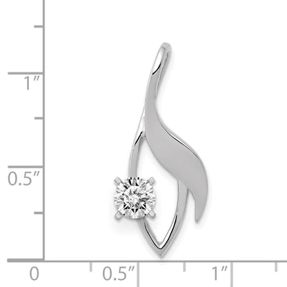 14k White Gold Peg-Set Fancy Slide Mounting Fits up to 3mm Regular/6mm Fancy or Reversible Omega