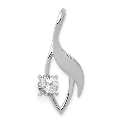 14k White Gold Peg-Set Fancy Slide Mounting Fits up to 3mm Regular/6mm Fancy or Reversible Omega