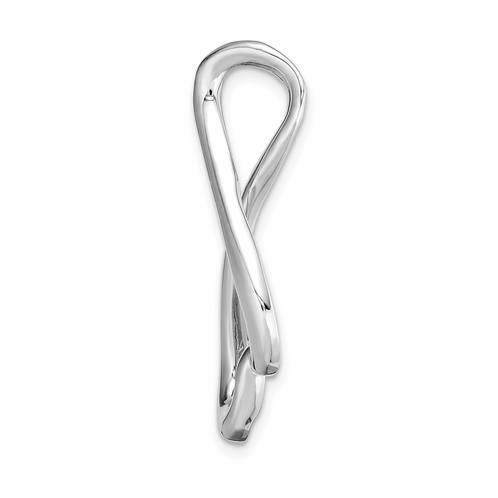 14k White Gold Fancy Peg-Set Diamond Slide Mounting Fits up to 6mm Regular/Fancy/Reversible Omega