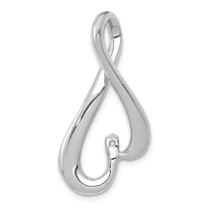 14k White Gold Fancy Peg-Set Diamond Slide Mounting Fits up to 6mm Regular/Fancy/Reversible Omega