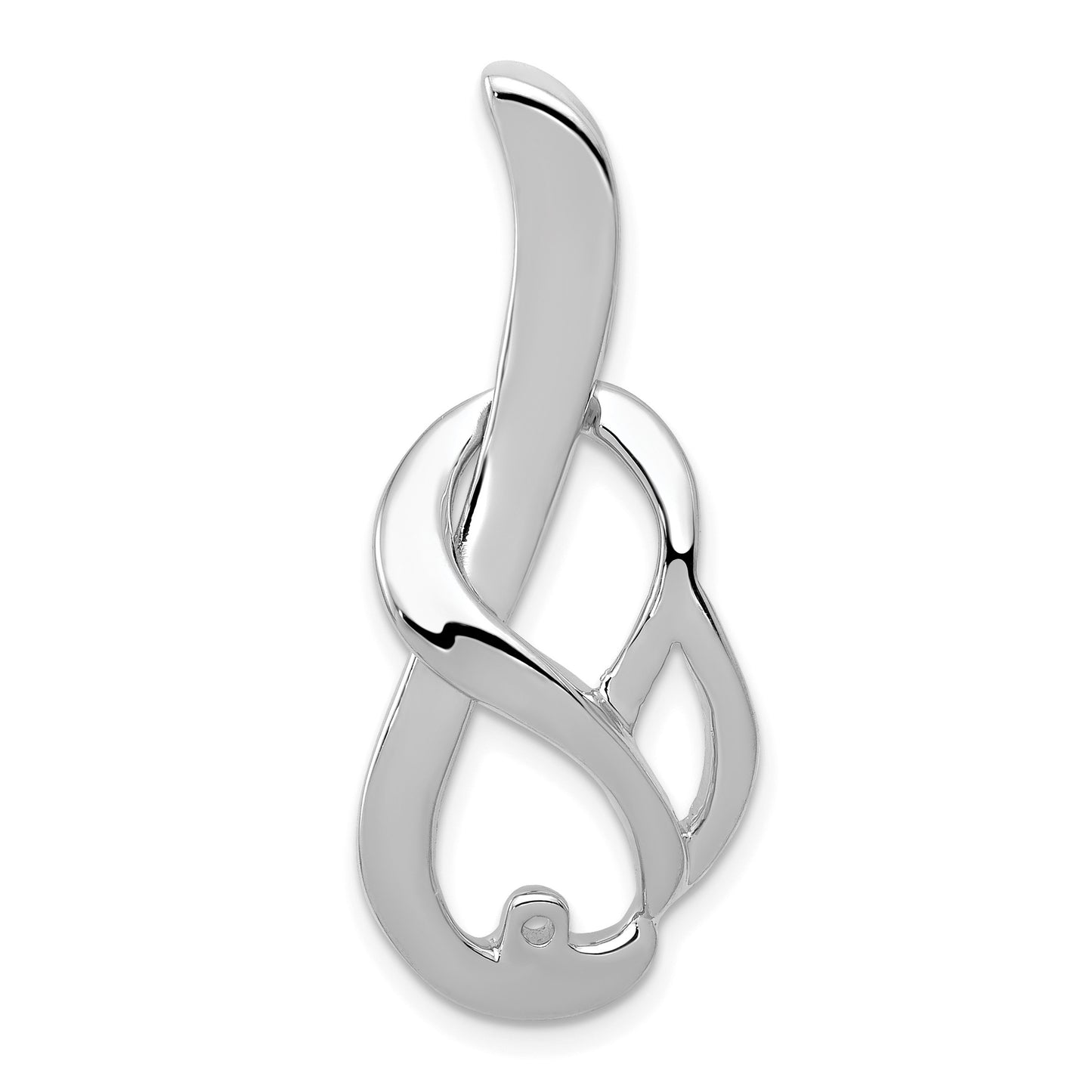 14k White Gold Peg-Set Fancy Slide Mounting Fits up to 4mm Regular/6mm Fancy or Reversible Omega