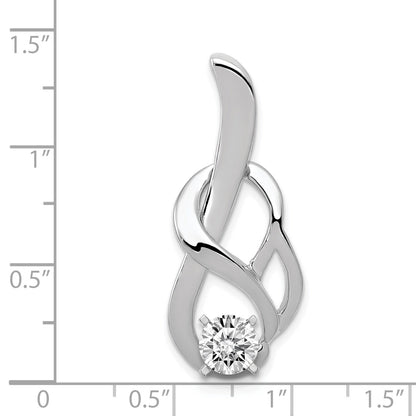 14k White Gold Peg-Set Fancy Slide Mounting Fits up to 4mm Regular/6mm Fancy or Reversible Omega