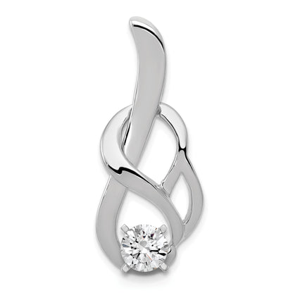 14k White Gold Peg-Set Fancy Slide Mounting Fits up to 4mm Regular/6mm Fancy or Reversible Omega