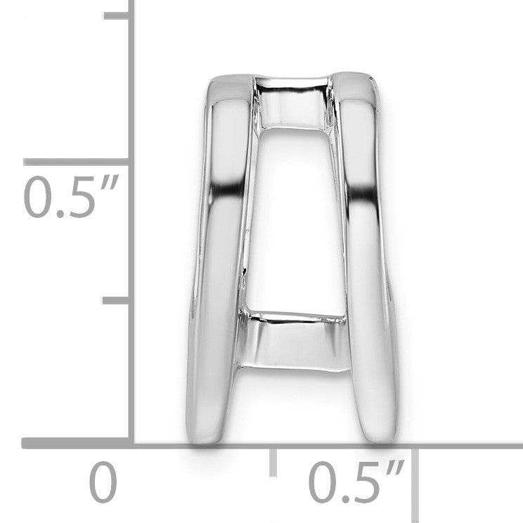 14k White Gold Holds 5.25mm Stone Slide Mounting Fits up to 6mm Regular/8mm Fancy or Reversible Omega