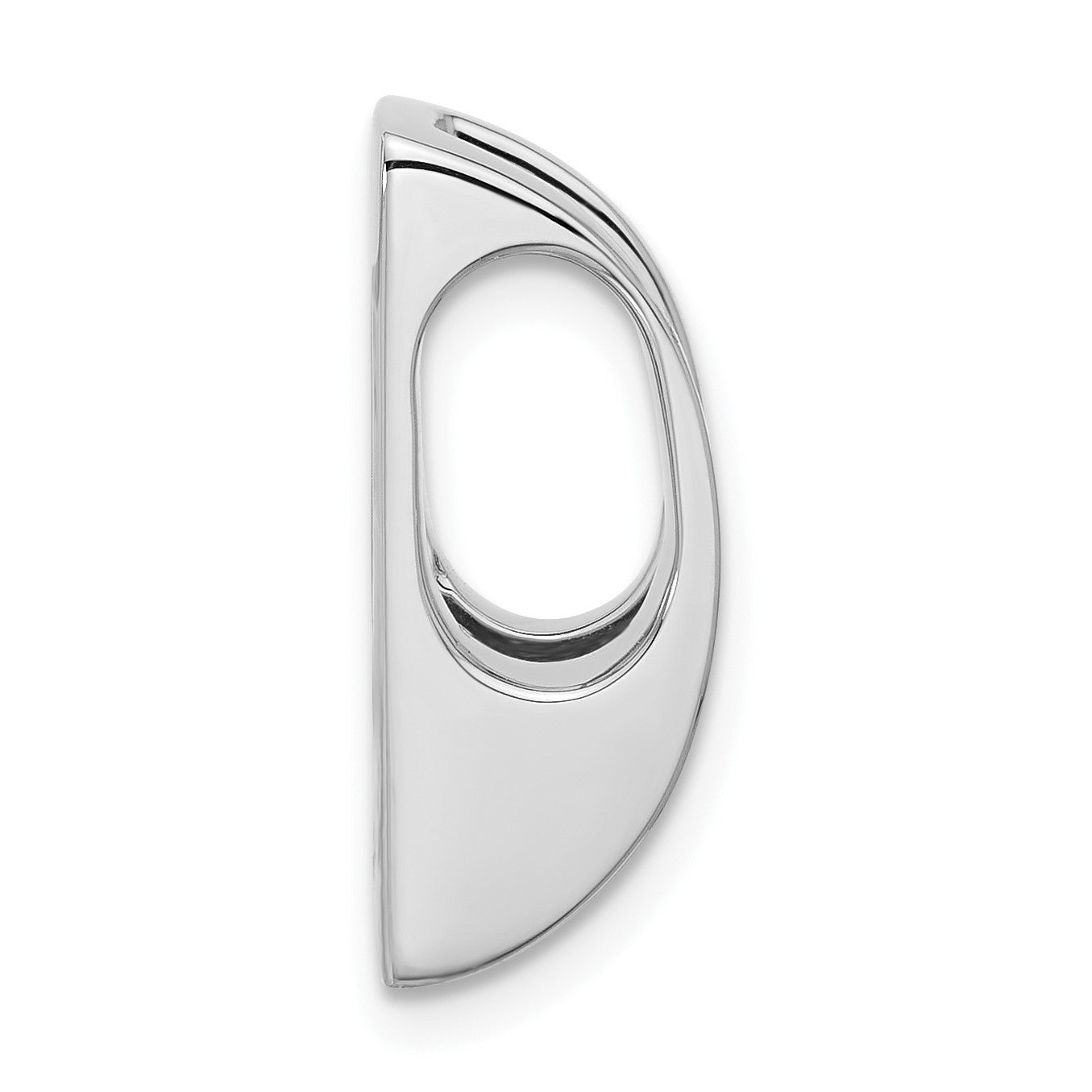 14k White Gold Holds 6mm Stone Slide Mounting Fits up to 6mm Regular/8mm Fancy or Reversible Omega