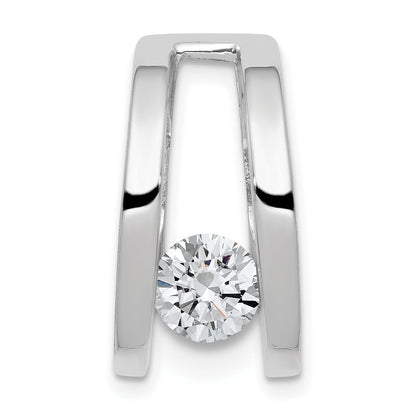 14k White Gold Holds 6mm Stone Slide Mounting Fits up to 6mm Regular/8mm Fancy or Reversible Omega