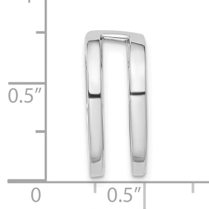14k White Gold Holds 6mm Stone Slide Mounting Fits up to 6mm Regular/8mm Fancy or Reversible Omega