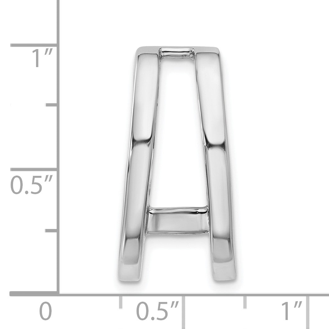14k White Gold Holds 6.8mm Stone Slide Mounting Fits up to 6mm Regular/8mm Fancy or Reversible Omega