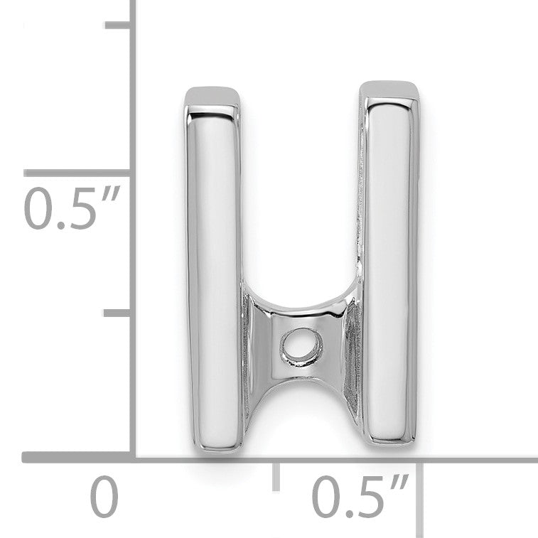 14k White Gold Holds 5.25mm Stone Slide Mounting Fits up to 6mm Regular/Fancy/Reversible Omega