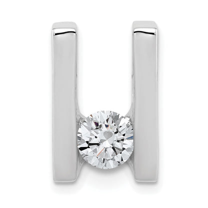 14k White Gold Holds 6mm Stone Slide Mounting Fits up to 6mm Regular/8mm Fancy or Reversible Omega