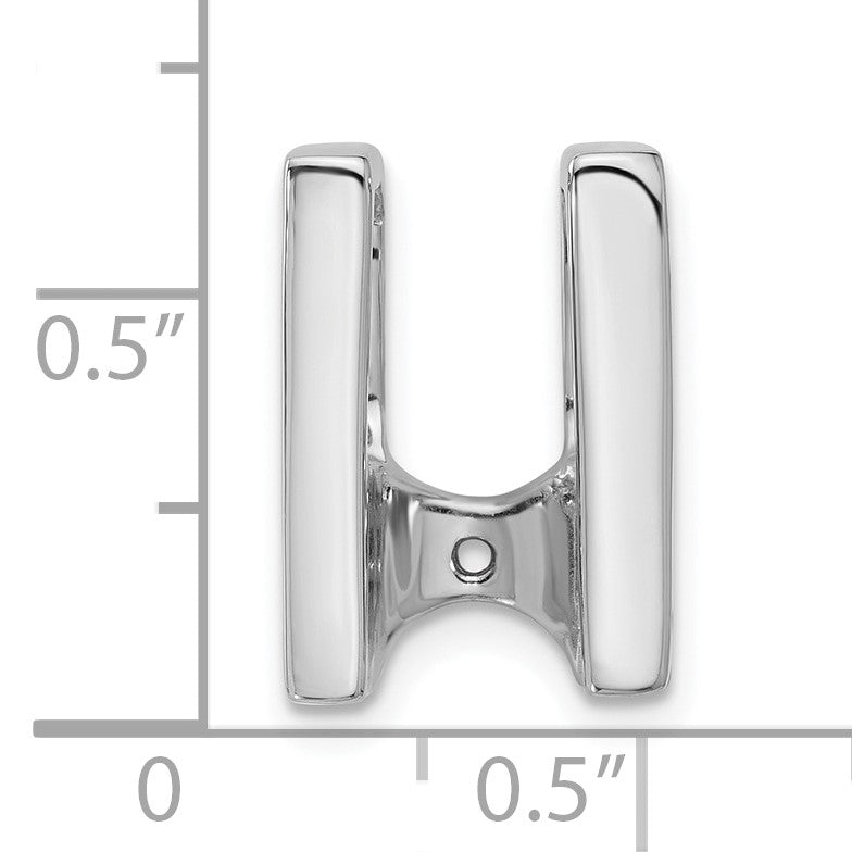 14k White Gold Holds 6mm Stone Slide Mounting Fits up to 6mm Regular/8mm Fancy or Reversible Omega