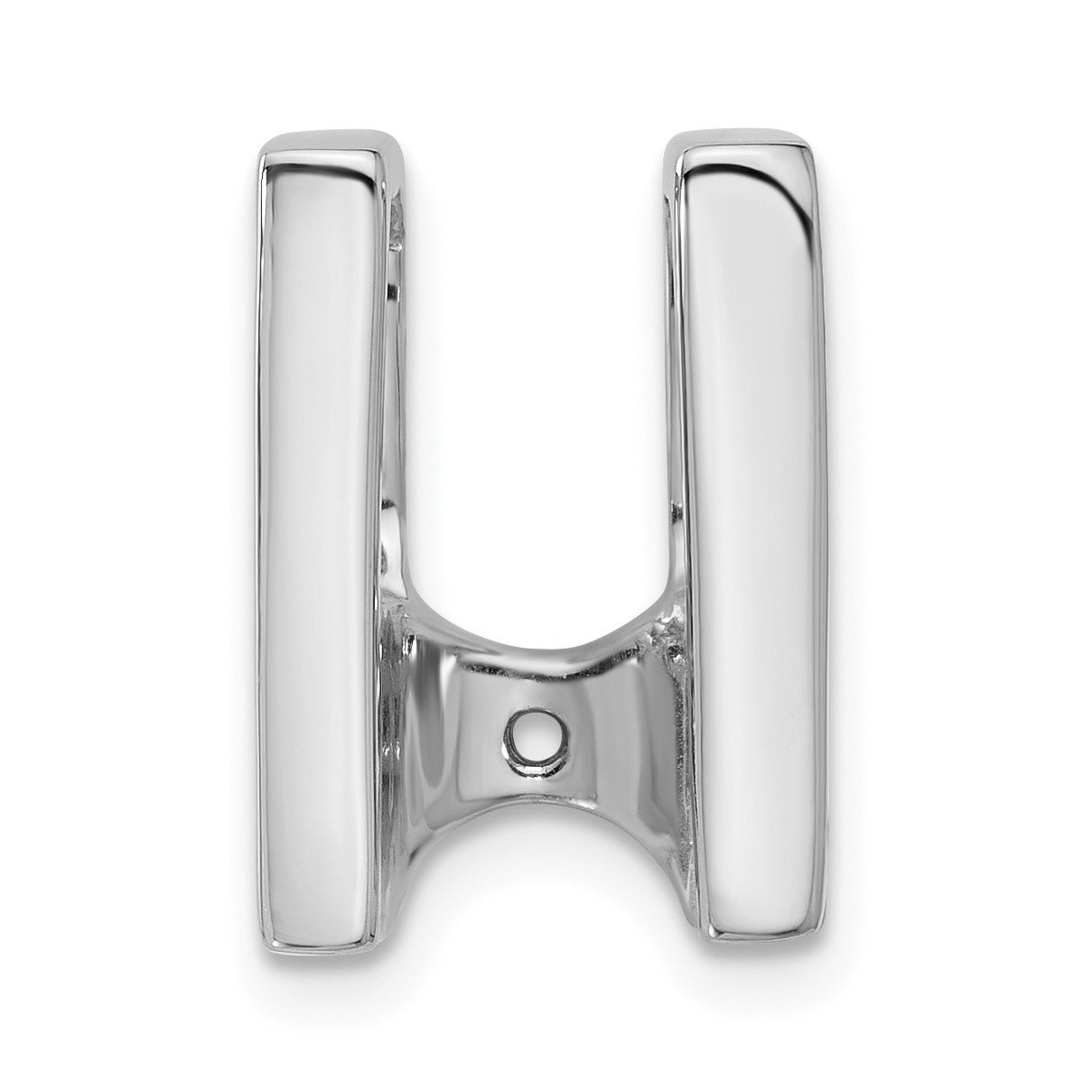 14k White Gold Holds 6mm Stone Slide Mounting Fits up to 6mm Regular/8mm Fancy or Reversible Omega