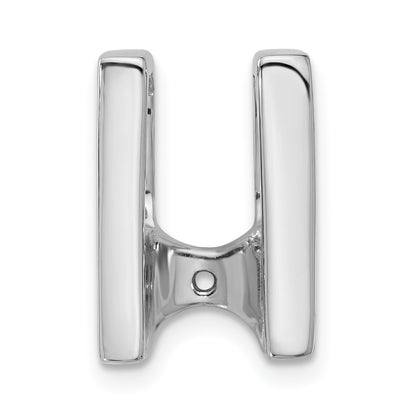 14k White Gold Holds 6mm Stone Slide Mounting Fits up to 6mm Regular/8mm Fancy or Reversible Omega