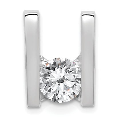 14k White Gold Holds 7.5mm Stone Slide Mounting Fits up to 6mm Regular/8mm Fancy or Reversible Omega
