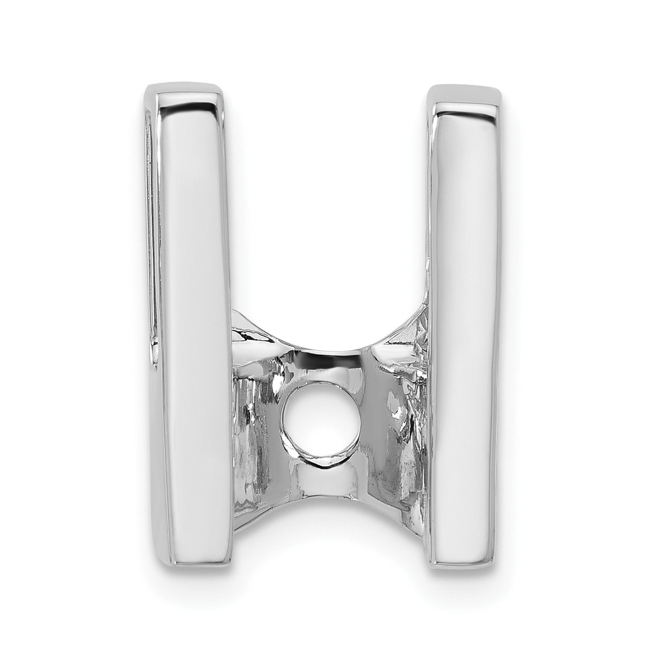 14k White Gold Holds 7.5mm Stone Slide Mounting Fits up to 6mm Regular/8mm Fancy or Reversible Omega
