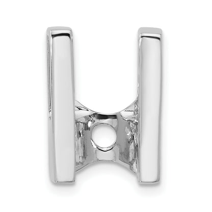 14k White Gold Holds 7.5mm Stone Slide Mounting Fits up to 6mm Regular/8mm Fancy or Reversible Omega