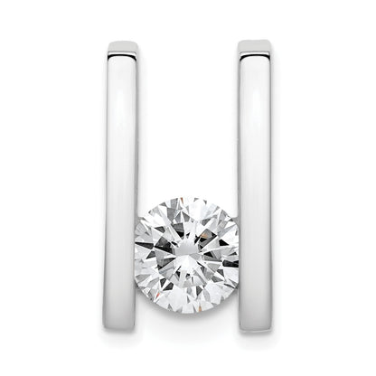 14k White Gold Holds 7.5mm Stone Slide Mounting Fits up to 8mm Regular/10mm Fancy or Reversible Omega
