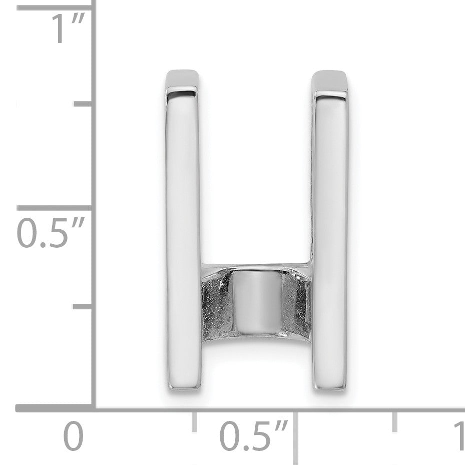 14k White Gold Holds 7.5mm Stone Slide Mounting Fits up to 8mm Regular/10mm Fancy or Reversible Omega