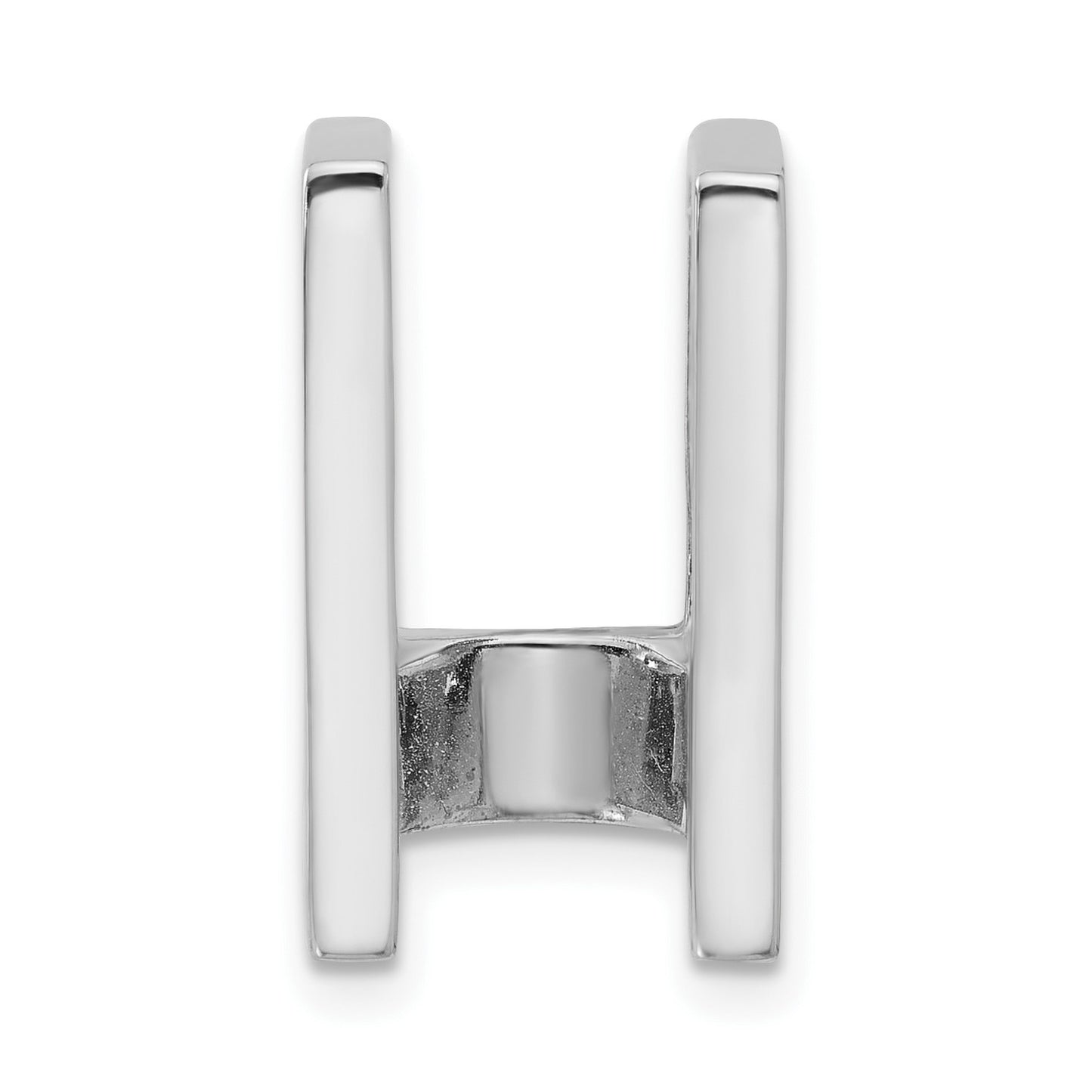 14k White Gold Holds 7.5mm Stone Slide Mounting Fits up to 8mm Regular/10mm Fancy or Reversible Omega