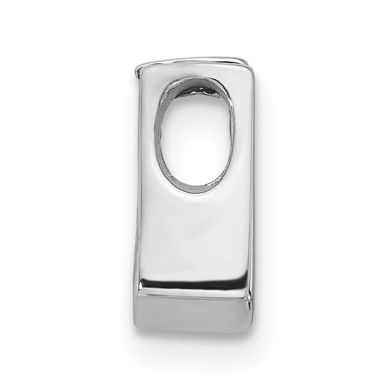 14k White Gold Holds 3.75mm Stone Slide Mounting Fits up to 2mm Regular/3mm Fancy or Reversible Omega