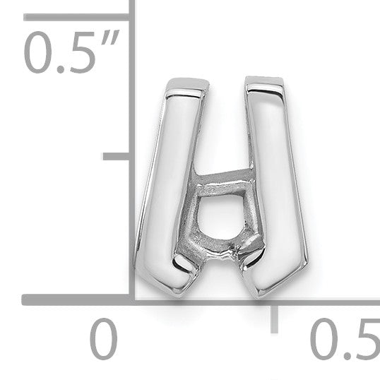 14k White Gold Holds 3.75mm Stone Slide Mounting Fits up to 2mm Regular/3mm Fancy or Reversible Omega