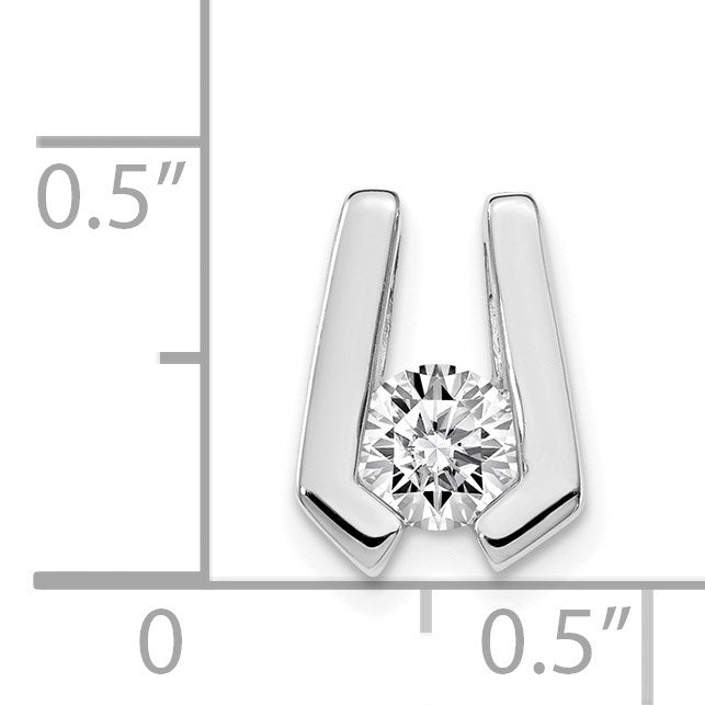 14k White Gold Holds 4.5mm Stone Slide Mounting Fits up to 2mm Regular/3mm Fancy or Reversible Omega