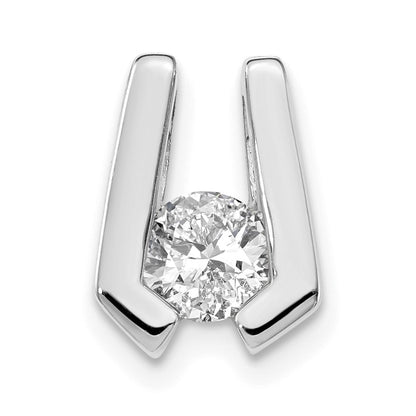14k White Gold Holds 4.5mm Stone Slide Mounting Fits up to 2mm Regular/3mm Fancy or Reversible Omega