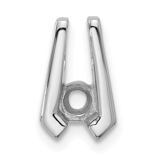 14k White Gold Holds 4.0mm Stone Slide Mounting Fits up to 2mm Regular/3mm Fancy or Reversible Omega