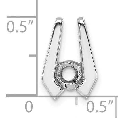 14k White Gold Holds 4.5mm Stone Slide Mounting Fits up to 2mm Regular/3mm Fancy or Reversible Omega