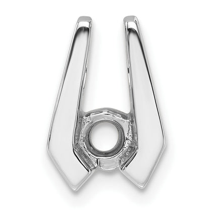 14k White Gold Holds 4.5mm Stone Slide Mounting Fits up to 2mm Regular/3mm Fancy or Reversible Omega