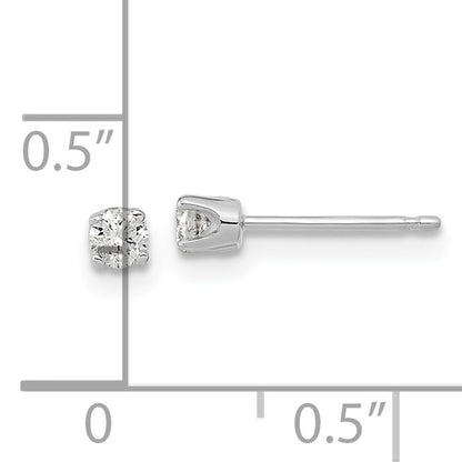 14k White Gold 1/20 carat Single Stud AA Diamond Earring