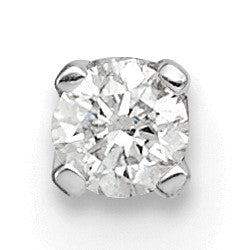 14k White Gold 1/20 carat Single Stud AA Diamond Earring