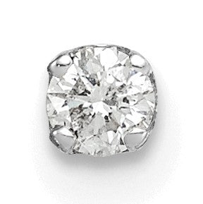 14k White Gold 1/15 carat Single Stud AA Diamond Earring