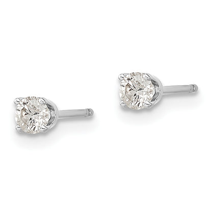 14k White Gold 1/8 carat Single Stud AA Diamond Earring
