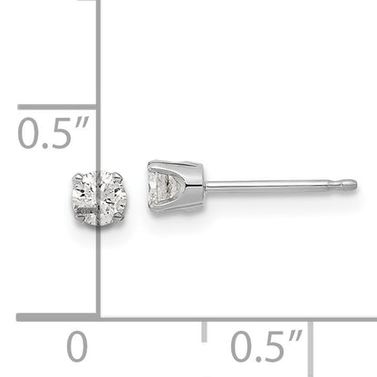 14k White Gold 1/8 carat Single Stud AA Diamond Earring