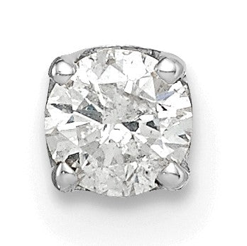 14k White Gold 1/5 carat Single Stud AA Diamond Earring