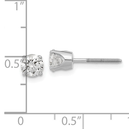 14k White Gold 1/2 carat Single Stud AA Diamond Earring