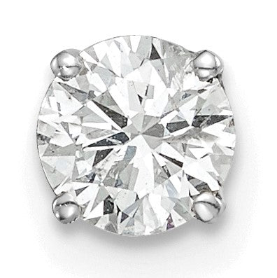 14k White Gold 1/2 carat Single Stud AA Diamond Earring