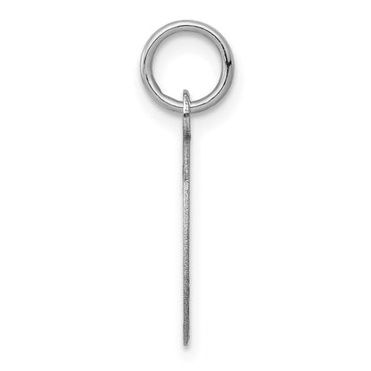 14k White Gold Plain 13.4x9.5mm .011 Gauge Oval Engravable Disc Charm