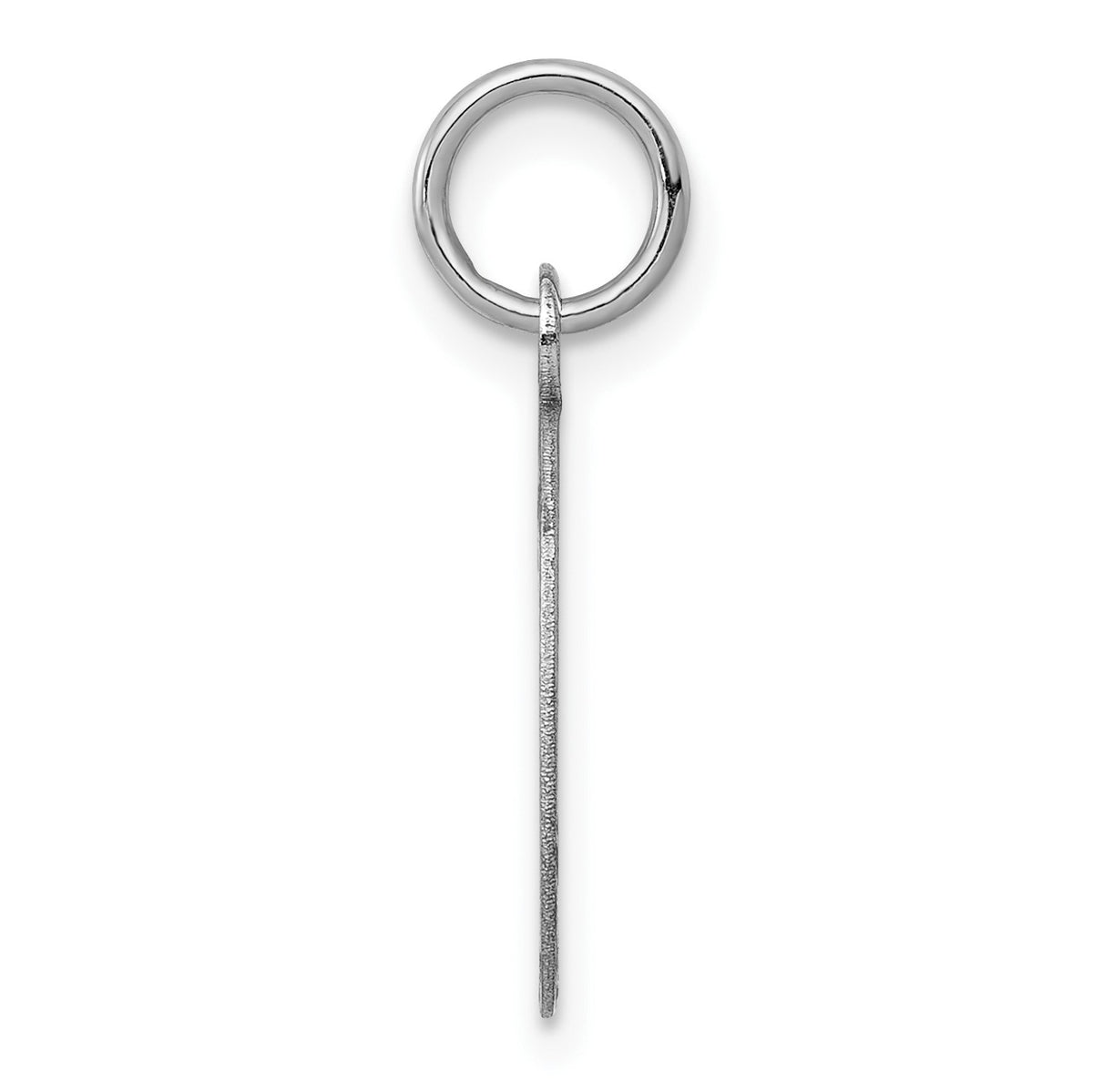 14k White Gold Plain 13.4x9.5mm .013 Gauge Oval Engravable Disc Charm