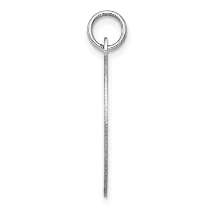 14k White Gold Plain 19.7x16.5mm .035 Gauge Oval Engravable Disc Charm