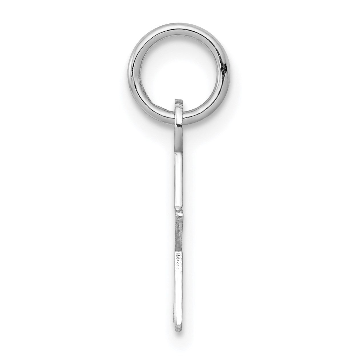 14k White Gold Plain .018 Gauge Engravable 14x11mm Star Disc Charm