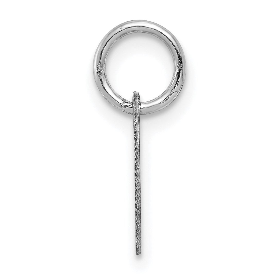 14k White Gold Plain .013 Gauge Engravable Heart 12x10mm Disc Charm